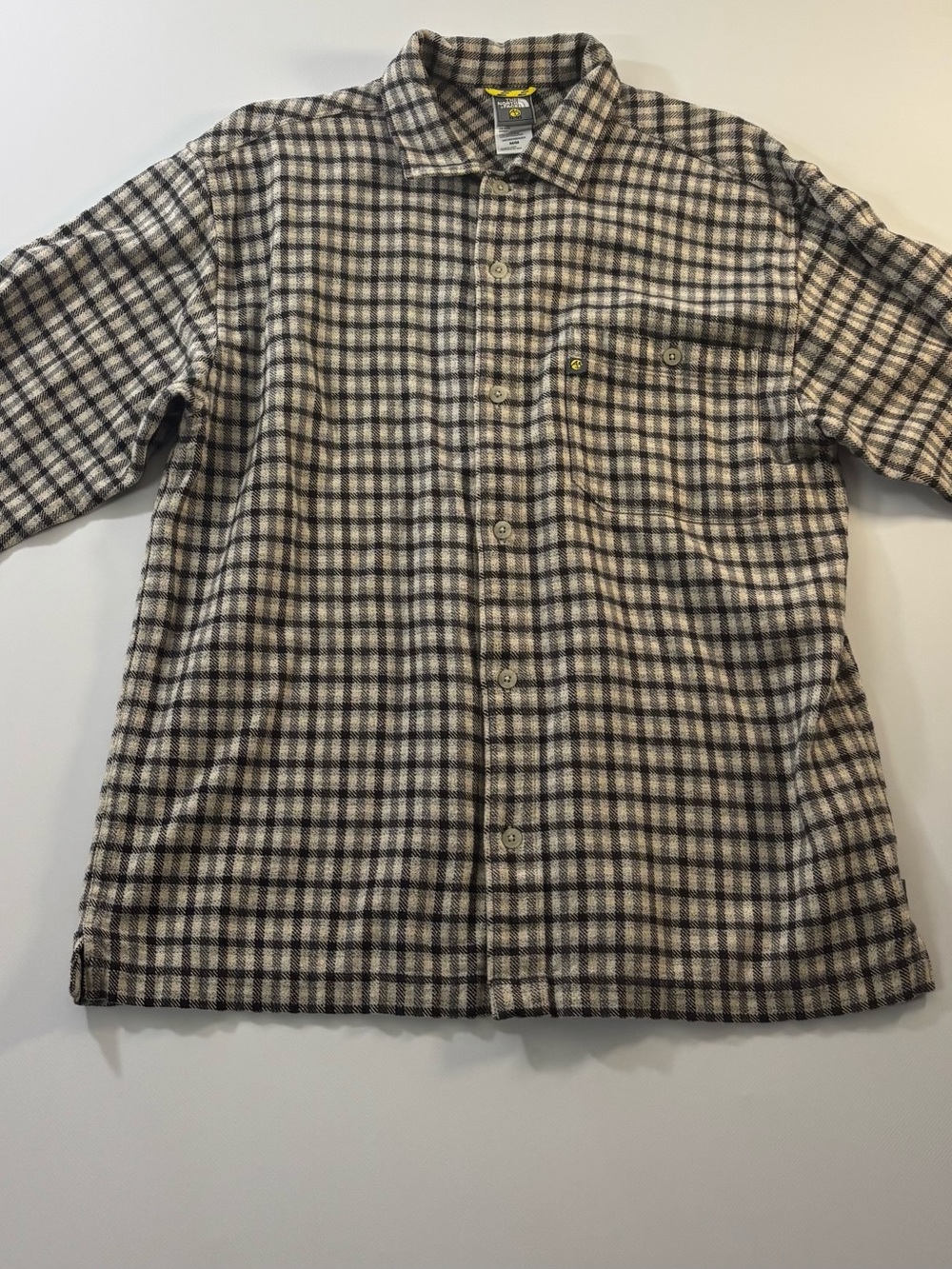 The North Face A5 Series Flannel Shirt Mens Size Medium 100% Cotton Button Up